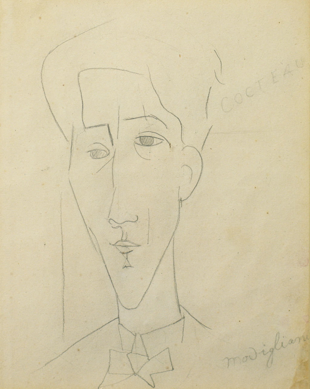 Portrait of Jean Cocteau Graphite on Paper Sketch Amedeo Modigliani